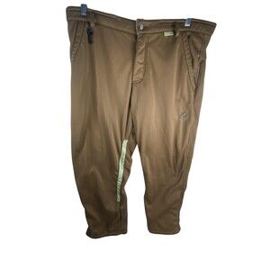 686 Snow Pants Mens Large 38x30 Brown Fleece Lined Polyester Winter Snowboard